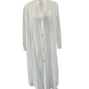 Elegant White Button-Down Dress